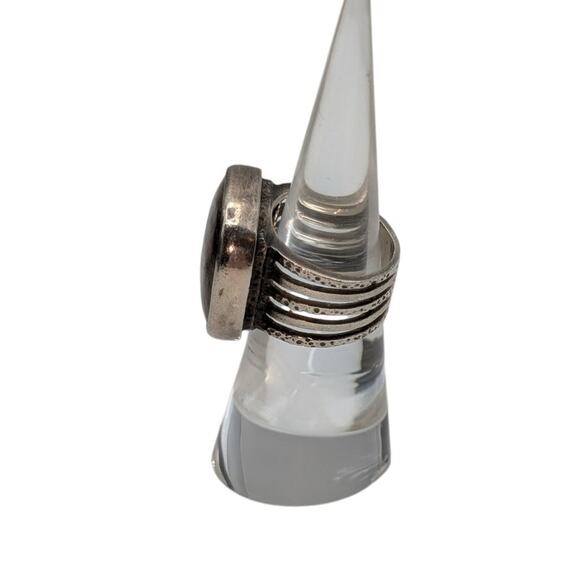 Silpada 925 Sterling Silver Wide Band Bronzite Stone Ring Size 5 - 1.4g - Picture 11 of 11